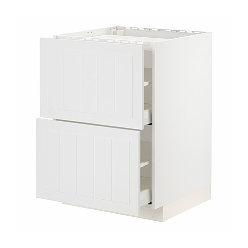 Mueble de cocina blanco IKEA METOD, 2 puertas y 2 cajones.