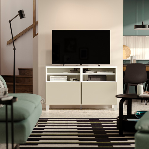 BESTÅ, TV bench with doors. 2 of 6 open dialog