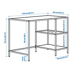Measurement Illustration - VITTSJÖ desk