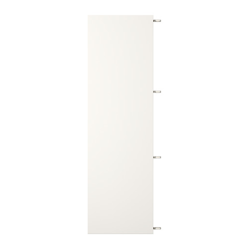 Mueble vertical blanco, diseño moderno. Cuatro bisagras con amortiguador. Tableros de fibra y acabado en poliuretano.