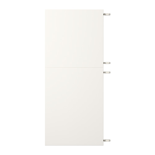 Puertas de armario VEDDINGE blancas, tableros de fibra y pintura, diseño minimalista.