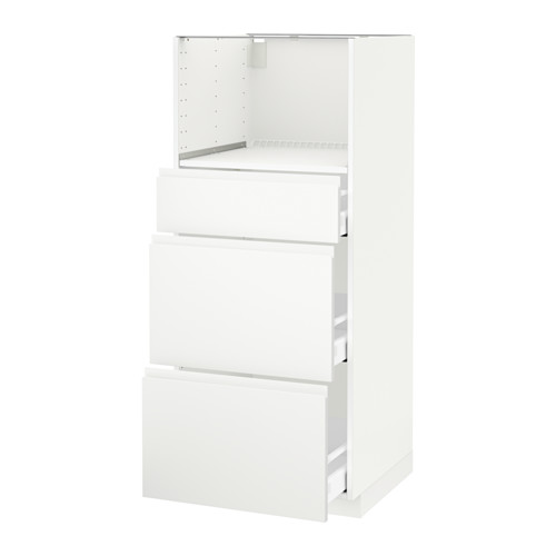 METOD, high cabinet/3 drawers f microwave. 1 of 2 open dialog