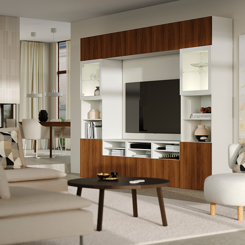 BESTÅ, TV storage combination/glass doors. 2 of 5 open dialog
