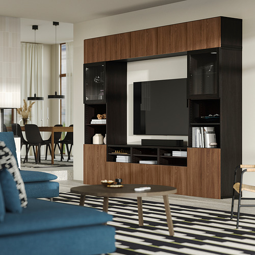 BESTÅ, TV storage combination/glass doors. 2 of 5 open dialog