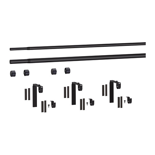 HUGAD / RÄCKA, combinación barra cortina doble. 2 de 2 open dialog