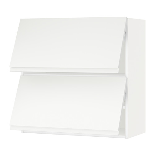 Estantería de cocina METOD blanca: moderna, minimalista, de forma rectangular con dos estantes abiertos.