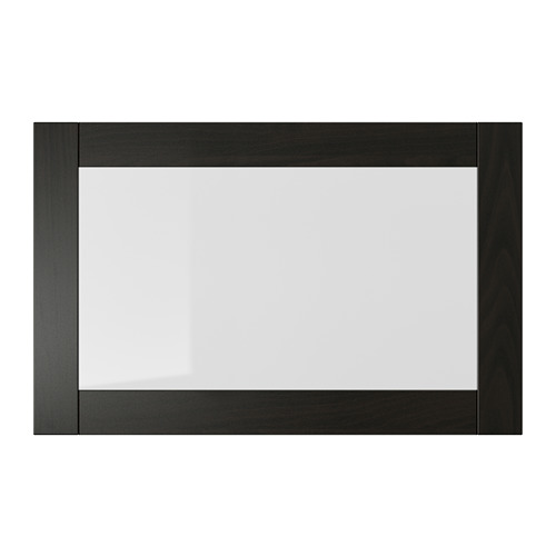 Marco SINDVIK negro-marrón con vidrio transparente, rectangular, diseño minimalista.