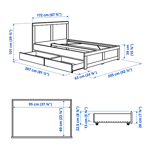 FÅGELFJÄLLET, bed with 2 storage boxes. 9 of 9 open dialog