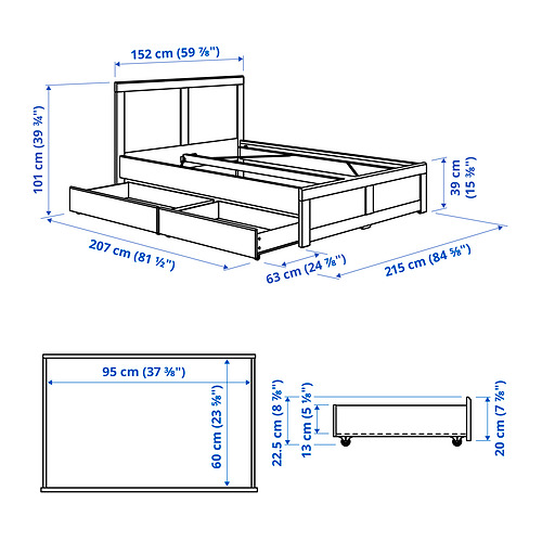 FÅGELFJÄLLET, bed with 2 storage boxes. 9 of 9 open dialog