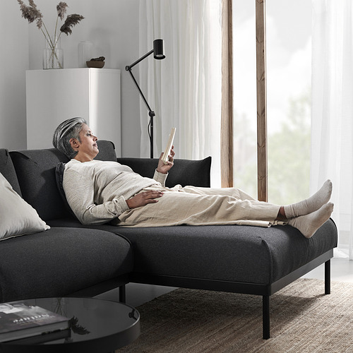 ÄPPLARYD, sofa with chaise 3 of 8 open dialog
