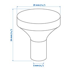 Measurement Illustration - BAGGANÄS knob