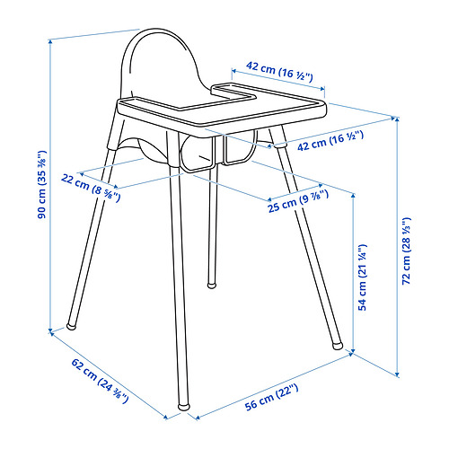 ANTILOP, silla alta con bandeja 4 de 6 open dialog