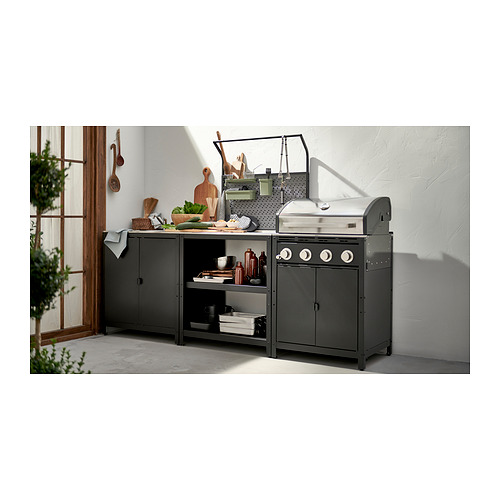 GRILLSKÄR, banco de trabajo con panel posterior. 9 de 11 open dialog