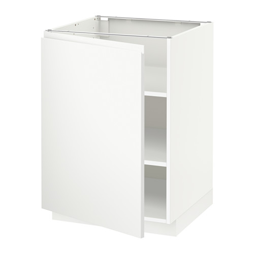 Mueble de cocina blanco moderno, con recubrimiento en polvo, rectangular, diseño minimalista.