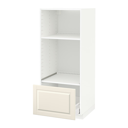 Mueble de cocina con cajón METOD blanco roto, diseño tradicional, blanco.