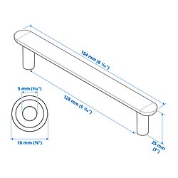 Measurement Illustration - NYDALA handle
