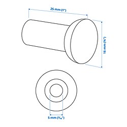 Measurement Illustration - NYDALA knob