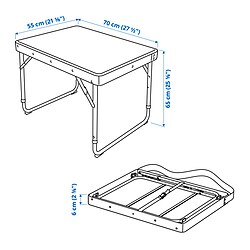 Measurement Illustration - STRANDÖN folding table