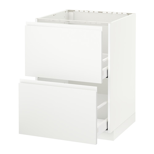 Mueble de cocina METOD blanco, diseño moderno y minimalista. Incluye cajón, marco robusto, función de cierre automático suave.