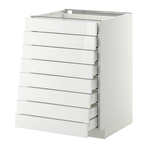 METOD, base cabinet/8 fronts/8 low drawers. 1 of 1 open dialog