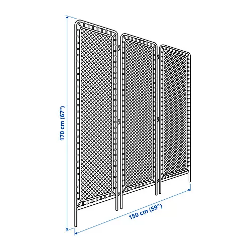 IKEA Santo Domingo - TOLKNING room divider, handmade rattan