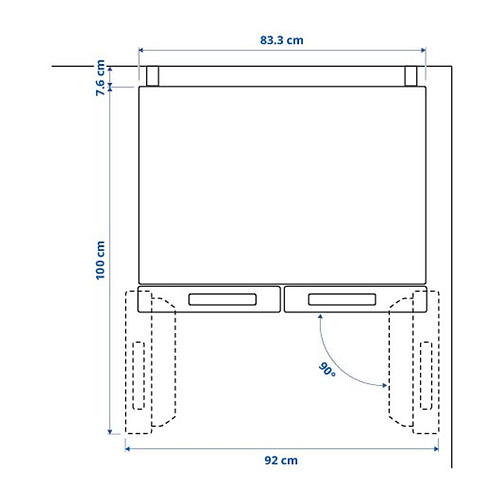 RIBBENÅS, French door fridge/freezer. 11 of 12 open dialog