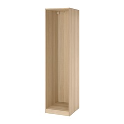 PAX, wardrobe frame, White stained oak effect