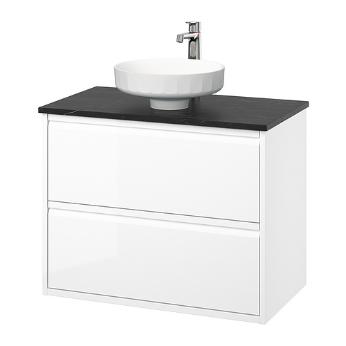 ÄNGSJÖN / LERSJÖN, Bathroom vanity with sink & faucet. 1 of 8 open dialog