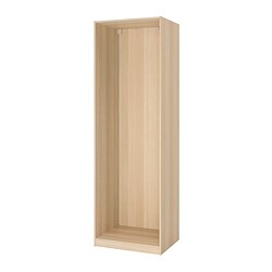 PAX, wardrobe frame, White stained oak effect