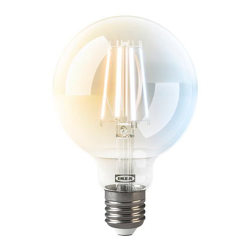 Bombilla RGB, luz, redonda, cristal, blanco, cálido, logo de ikea.