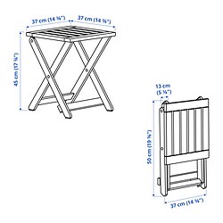 Measurement Illustration - NÄMMARÖ foldable stool, outdoor