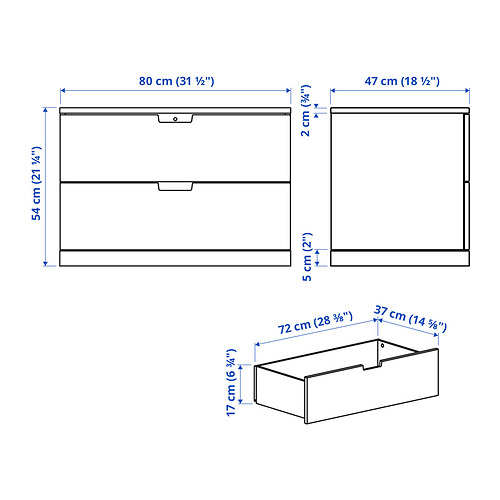 NORDLI, 2-drawer chest. 7 of 7 open dialog