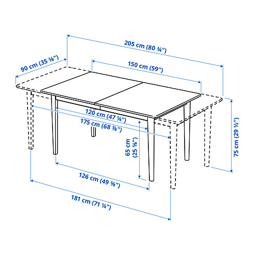 SKANSNÄS / GRÖNSTA, mesa extensible y 4 sillas. 7 de 7 open dialog