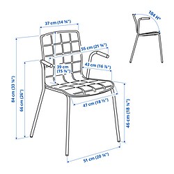 Measurement Illustration - LÄKTARE conference chair