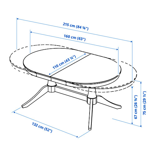 ROSENTORP, extendable dining table. 7 of 7 open dialog