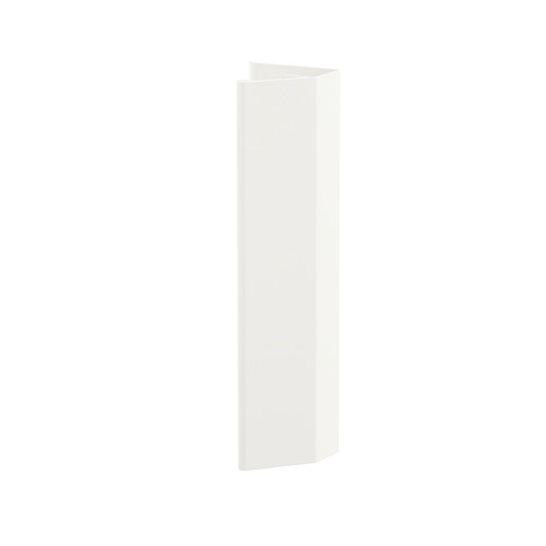 Un asa LÄTTHET blanca, diseñada para el almacenamiento en platsa. Fabricado en aluminio reciclado, tiene un aspecto elegante y moderno con posicionamiento ajustable.