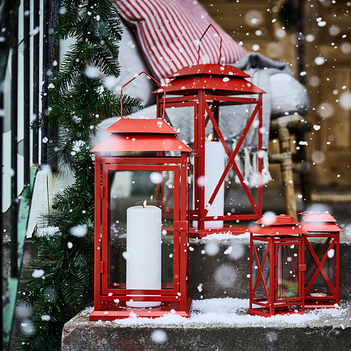 VINTERFINT, lantern for pillar candle, in/out. 3 of 3 open dialog