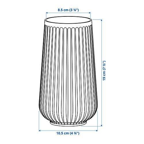 Ilustración con medidas del producto: GRADVIS.