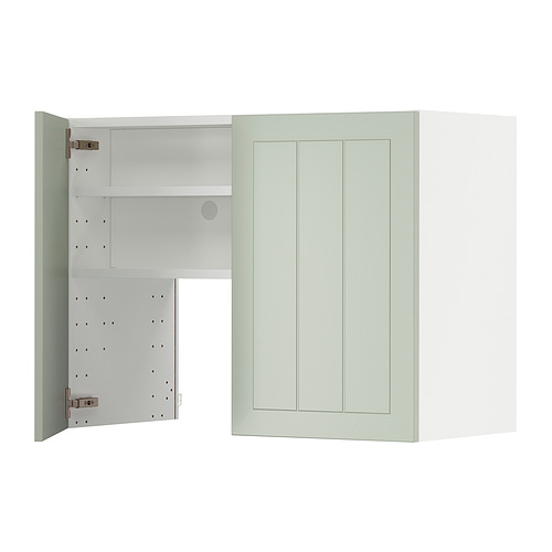 Mueble de cocina METOD: verde, rectangular, de madera, estantes ajustables.