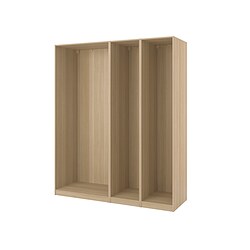 PAX, 2 wardrobe frames, White stained oak effect