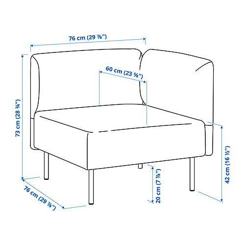 LILLEHEM, 5 seat module sofa with side table. 9 of 9 open dialog