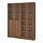Select colour variation: brown walnut effect/clear glass, 63 "x11 3/4 "x79 1/2 "