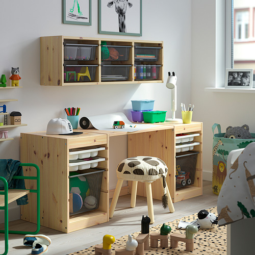 TROFAST, desk with mesh storage boxes and trays. 2 of 7 open dialog