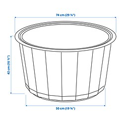 Ilustración de medidas - LÅGASKÄR mesa de centro, exterior
