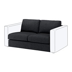 FINNALA, loveseat section, Tallmyra black / gray