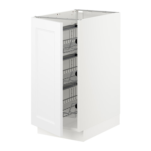 SEKTION base cabinet with wire baskets
