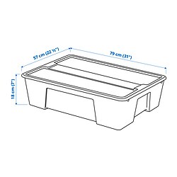 Measurement Illustration - SAMLA box with lid