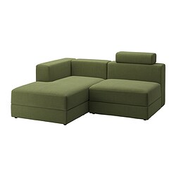 JÄTTEBO, 2.5-seat modular sofa, Samsala dark yellow green