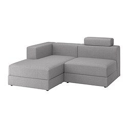 JÄTTEBO, 2.5-seat modular sofa, Tonerud gray