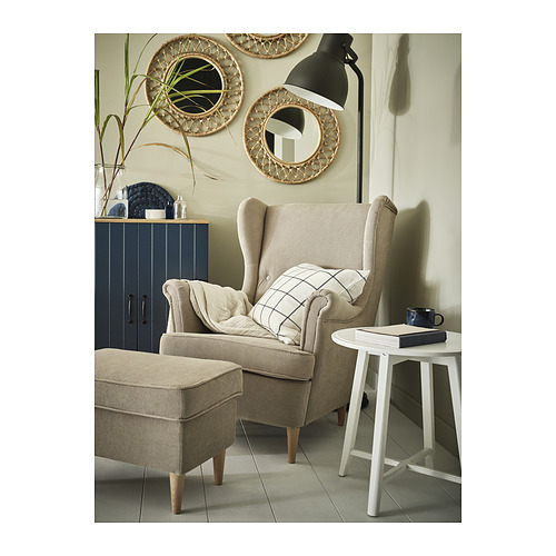 STRANDMON, armchair and ottoman. 3 of 8 open dialog